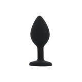 Toosh silicone butt plug black set of 3 clear stone - butt plugs peaches and screams