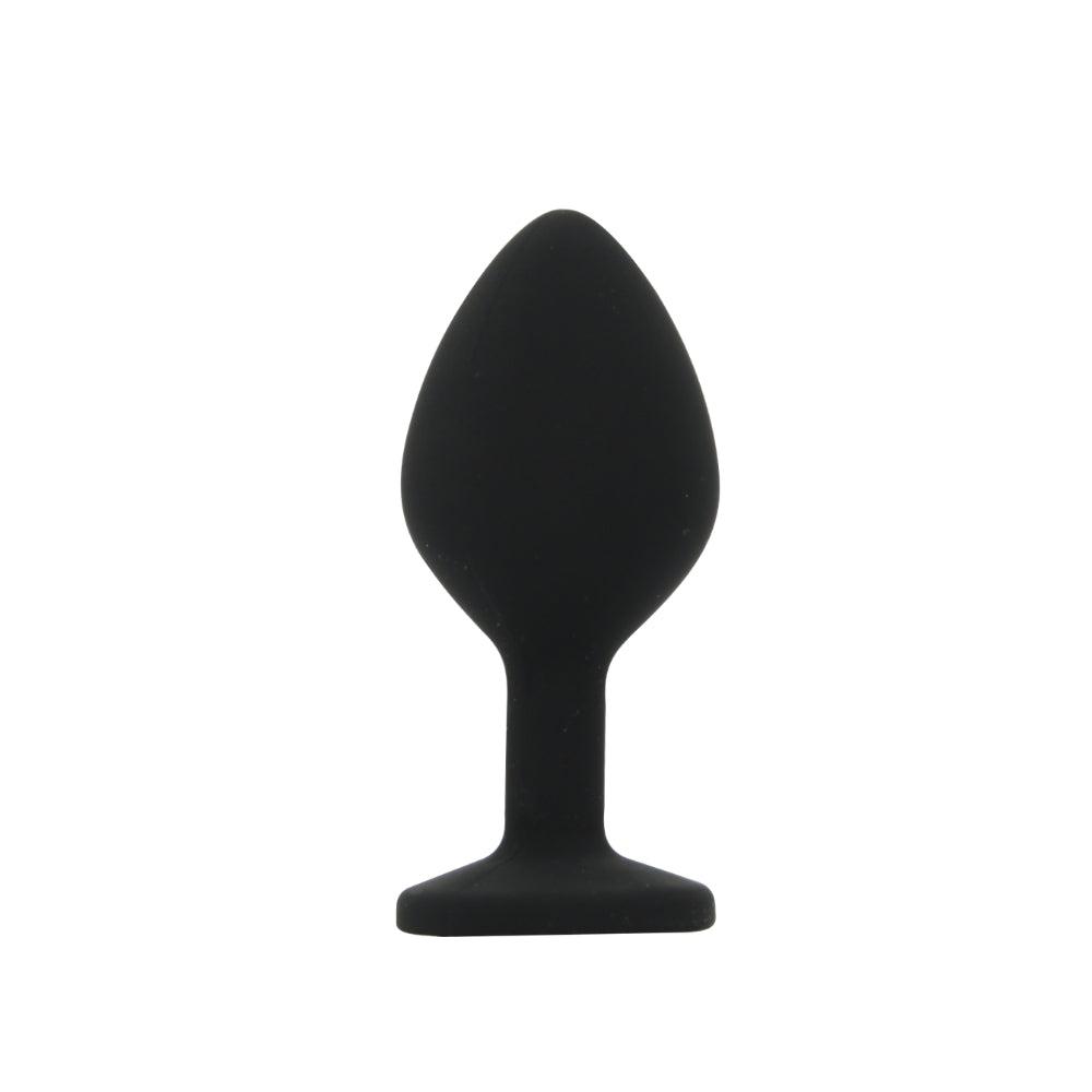 Toosh silicone butt plug black set of 3 clear stone - butt plugs peaches and screams