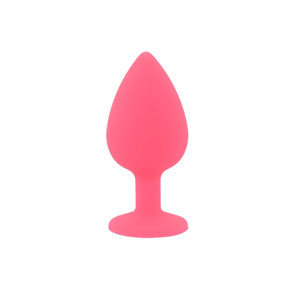 Toosh silicone butt plug pink set of 3 clear stone - butt plugs peaches and screams