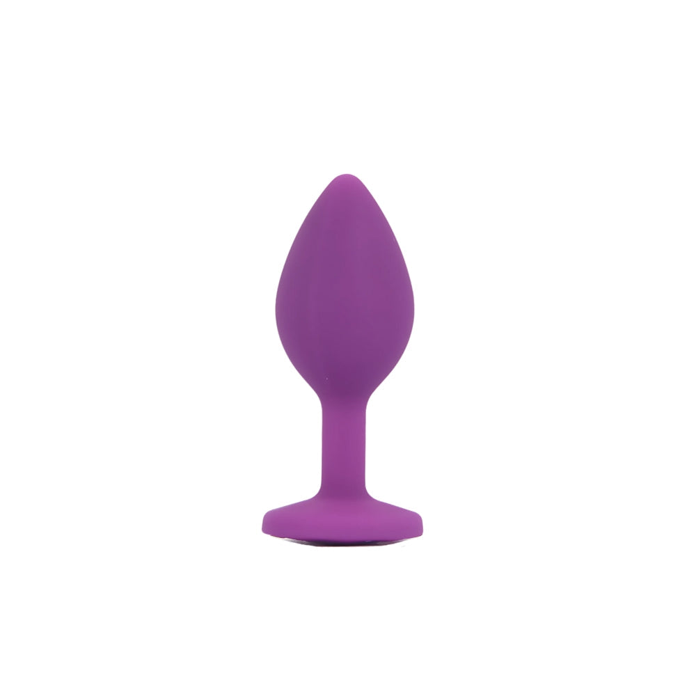 Toosh silicone butt plug purple set of 3 clear stone - butt plugs peaches and screams