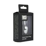 Toosh silver butt plug with pink stone jewelled base - butt plugs peaches and screams