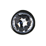 Toosh silver metal butt plug medium clear stone - butt plugs peaches and screams