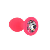 Toosh small pink butt plug with jewelled base - butt plugs peaches and screams