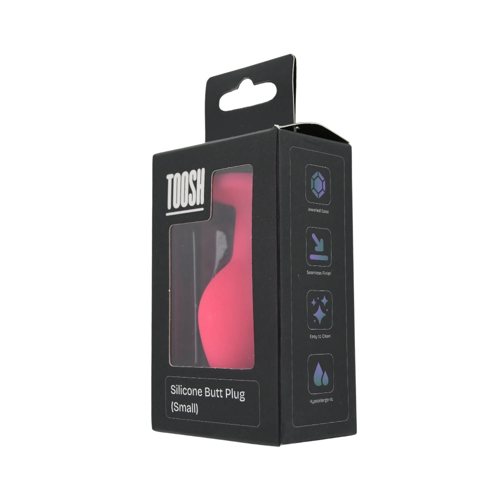 Toosh small pink butt plug with jewelled base - butt plugs peaches and screams