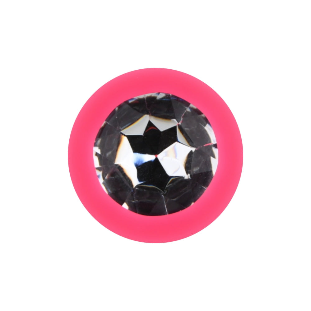 Toosh small pink butt plug with jewelled base - butt plugs peaches and screams