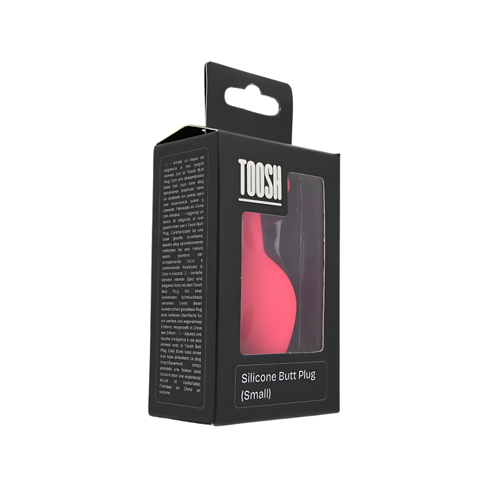 Toosh small pink butt plug with jewelled base - butt plugs peaches and screams