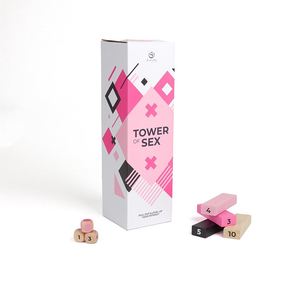 Tower of sex game with wooden pieces - fun and games peaches and screams