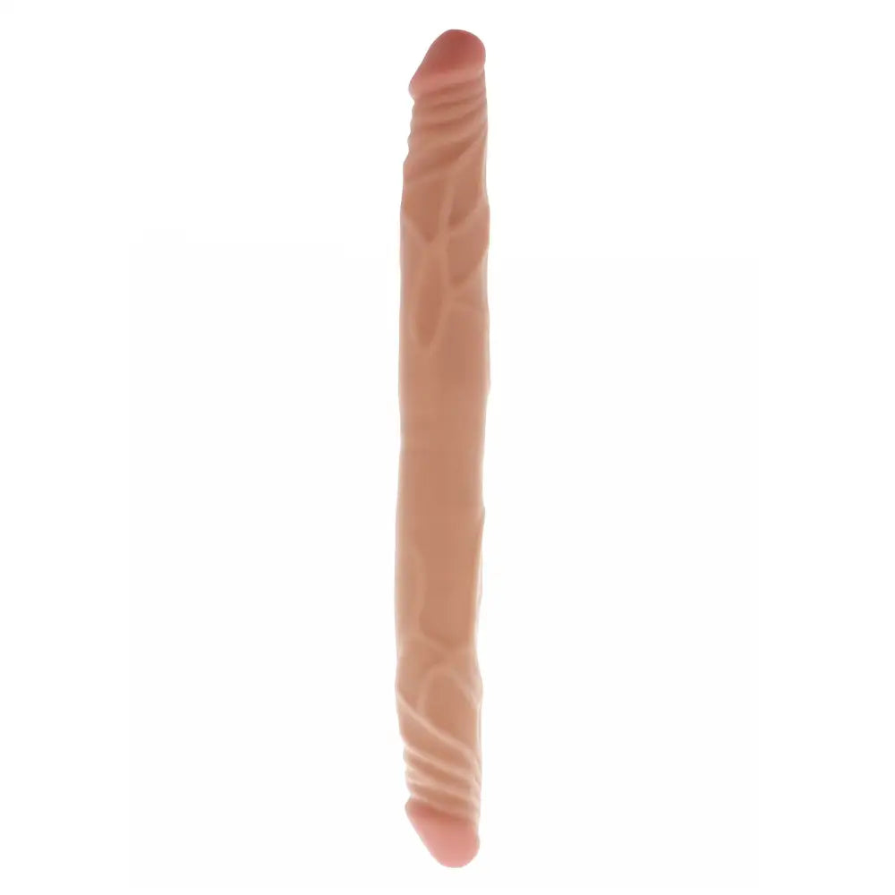 Toy joy 14 inch flesh pvc bendable double ended dildo - peaches and screams