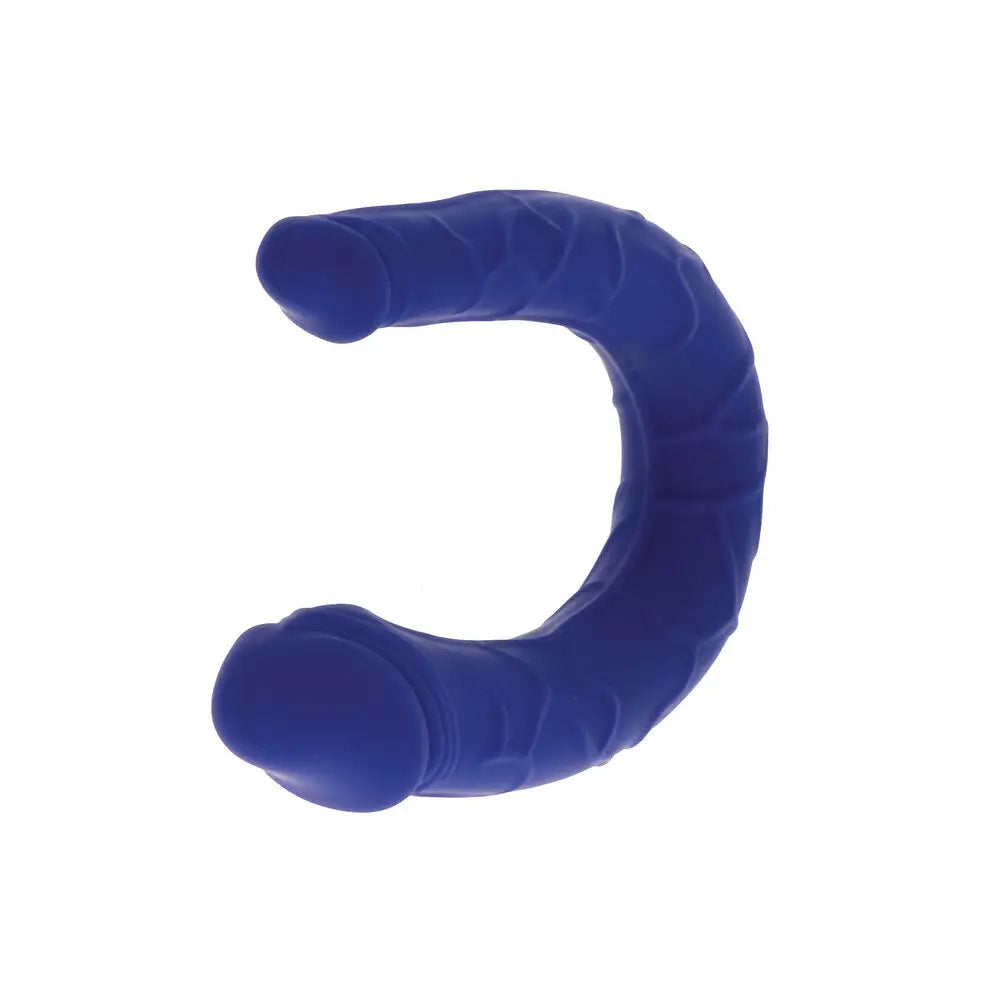 Toyjoy blue realistic silicone double ended dildo 11.8 inch - peaches and screams