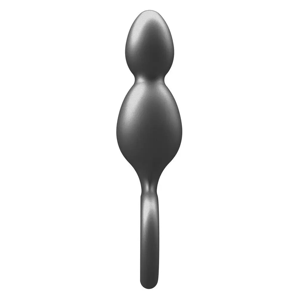Toyjoy buttocks metallic silicone plug 2 balls weighted toy - peaches and screams