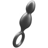 Toyjoy buttocks metallic silicone plug 2 balls weighted toy - peaches and screams