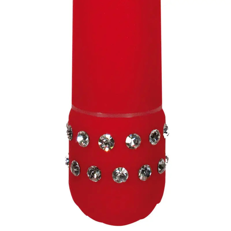Toyjoy Diamond Studded Red Mini Bullet Vibrator - Peaches and Screams