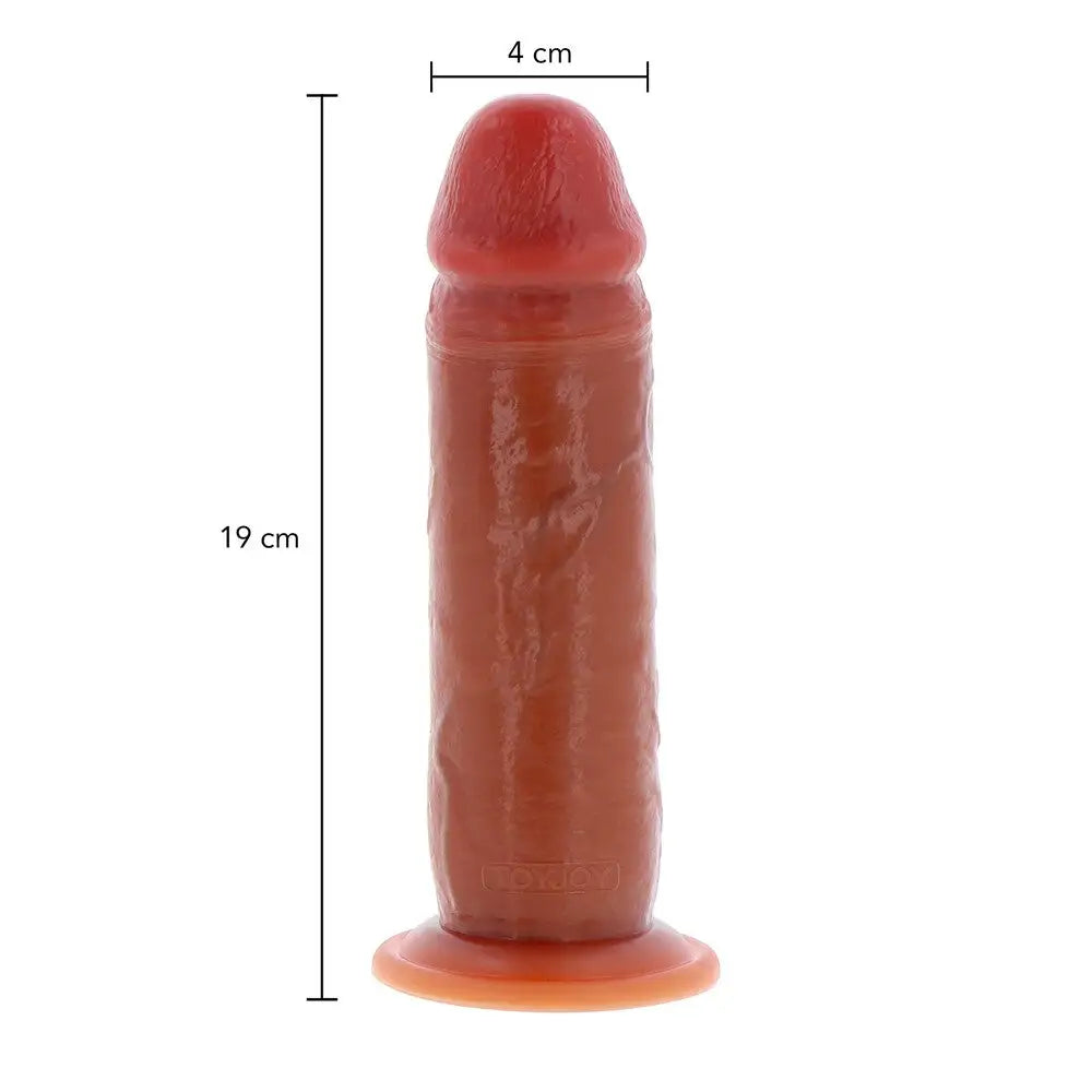 Toyjoy get real silicone foreskin dong 7.5 inch realistic dildo - peaches and screams