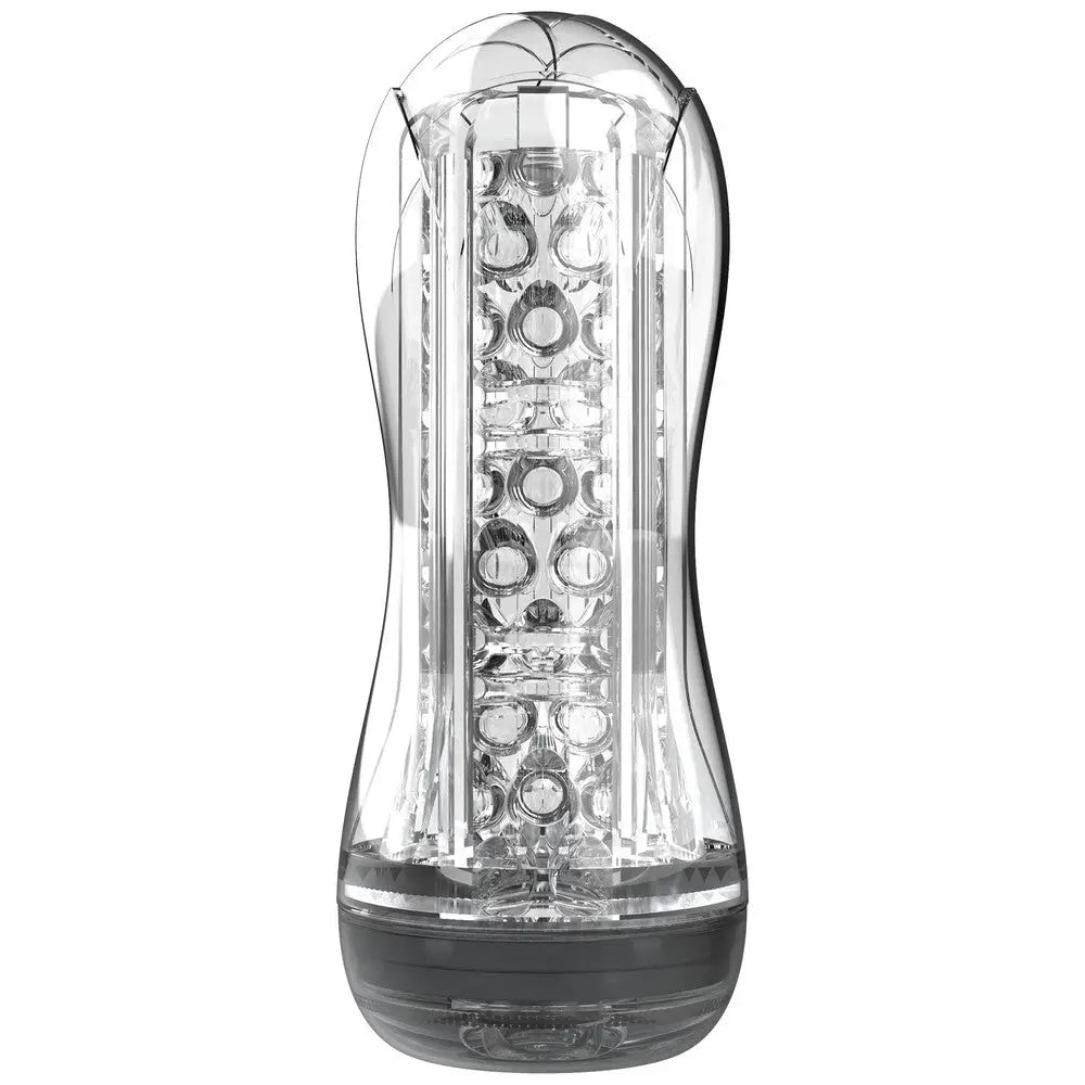 Toyjoy hero big clear blast vacuum stroker with suction - peaches and screams
