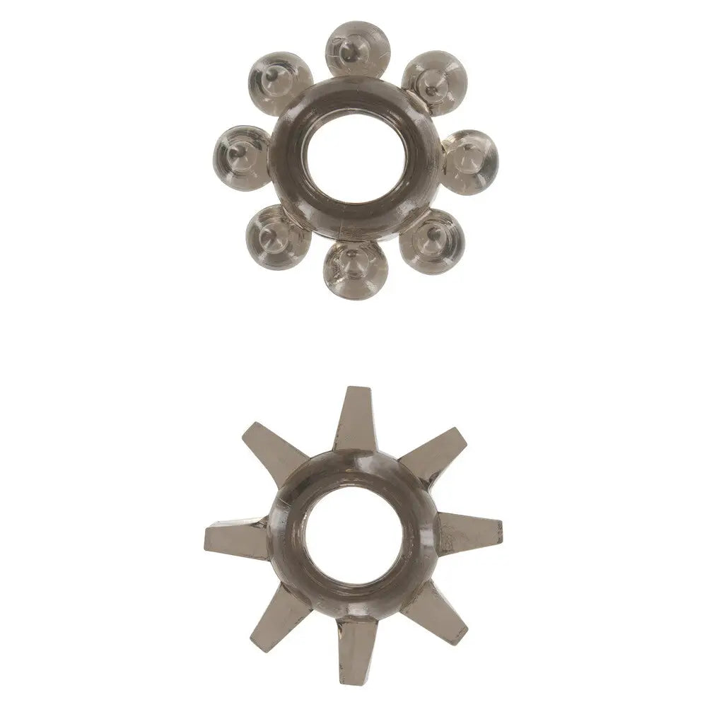 Toyjoy jelly grey stretchy cock ring for firm stamina - peaches and screams