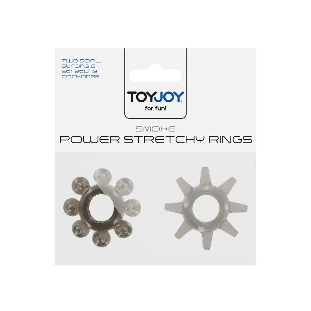 Toyjoy jelly grey stretchy cock ring for firm stamina - peaches and screams