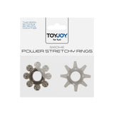 Toyjoy jelly grey stretchy cock ring for firm stamina - peaches and screams