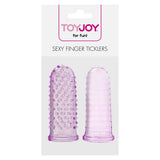Toyjoy jelly purple finger ticklers textured stimulators - peaches and screams