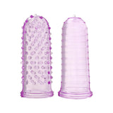 Toyjoy jelly purple finger ticklers textured stimulators - peaches and screams