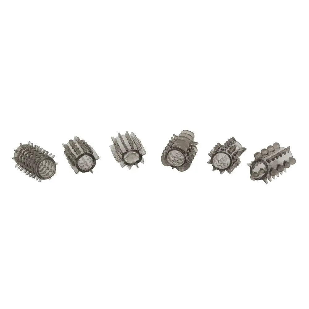 Toyjoy jelly stretchy grey power penis sleeve set 3 pack - peaches and screams