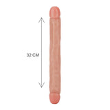 Toyjoy jr. 12 inch double ended dong flesh pink jelly toy - peaches and screams