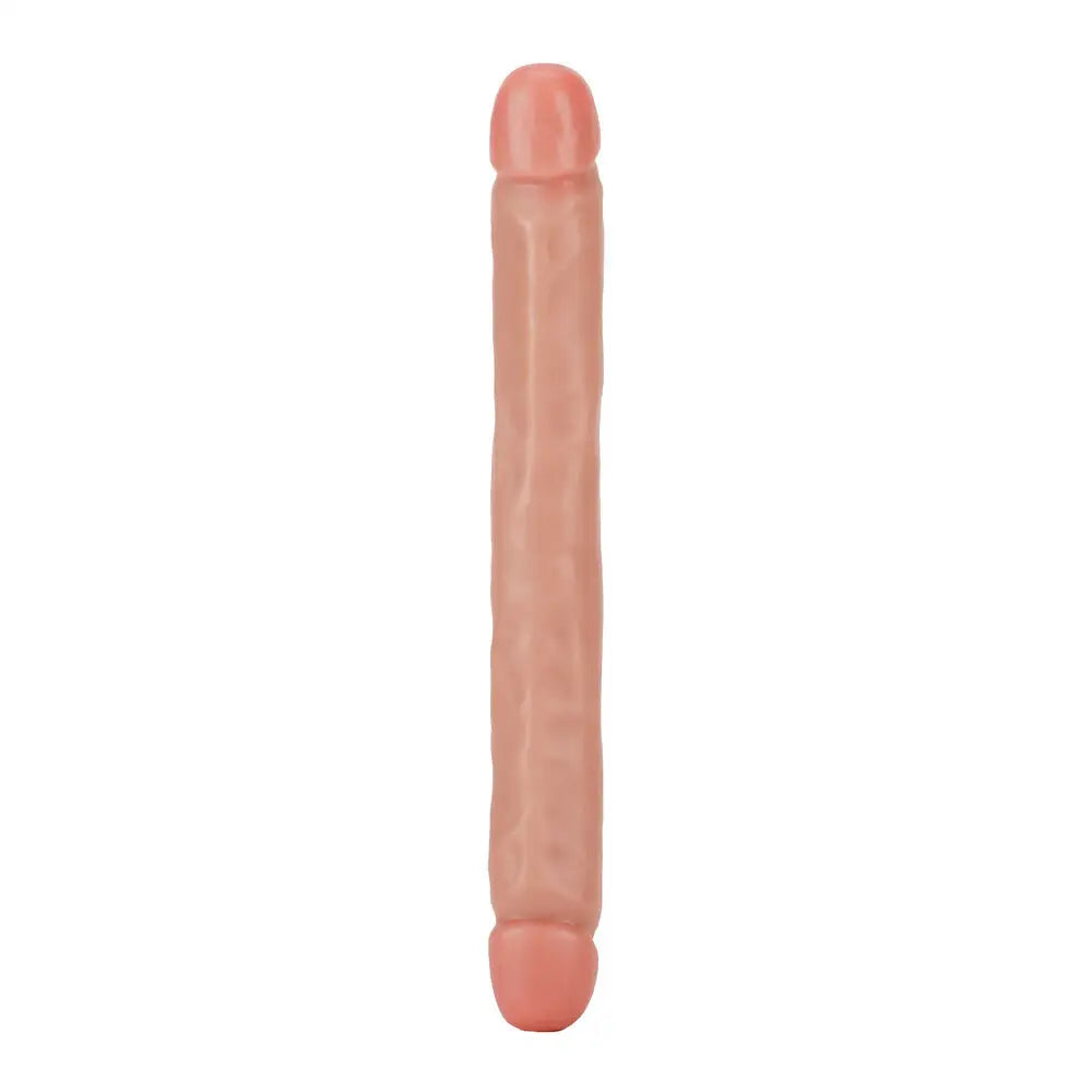 Toyjoy jr. 12 inch double ended dong flesh pink jelly toy - peaches and screams
