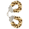 Toyjoy metal leopard furry wrist cuffs with keys - peaches and screams