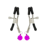 Toyjoy pink metal adjustable nipple clamps with soft tips - peaches and screams