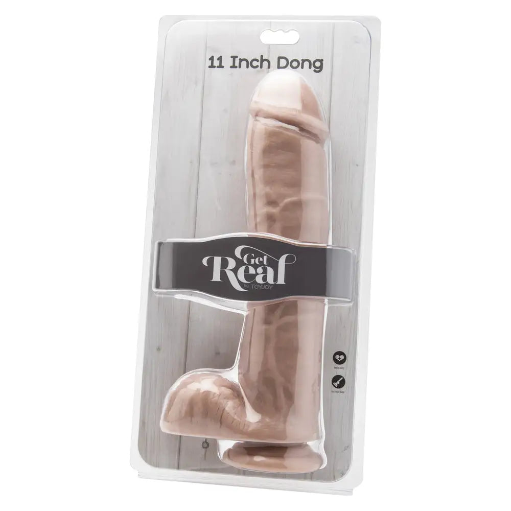 Toyjoy pvc flesh pink 11 inch realistic suction cup dildo - peaches and screams
