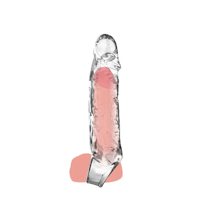 Toyjoy Rubber Clear Stretchy Medium Penis Extension Sleeve - Peaches and Screams