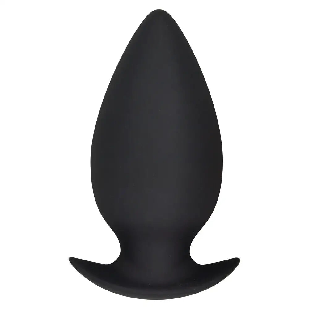 Toyjoy silicone black medium butt plug 4.3 inch sex toy - peaches and screams
