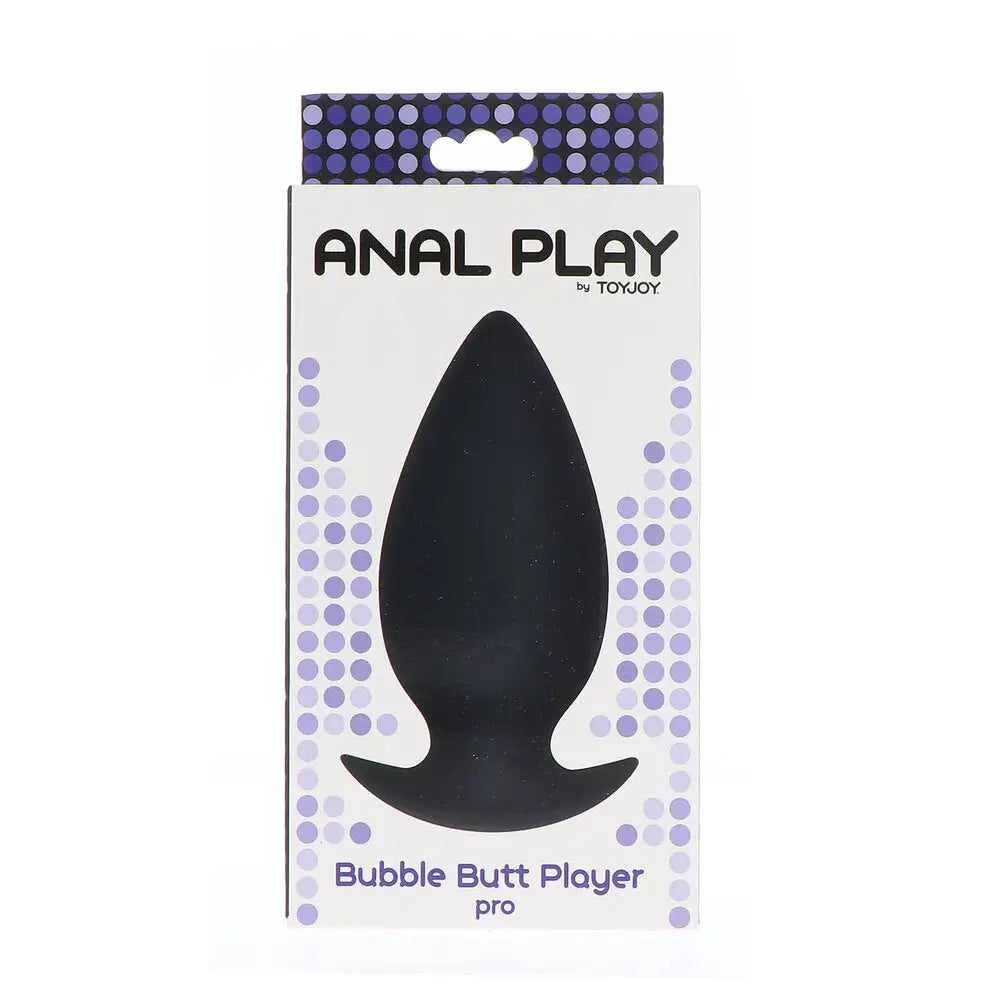 Toyjoy silicone black medium butt plug 4.3 inch sex toy - peaches and screams