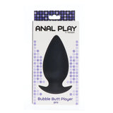 Toyjoy silicone black medium butt plug 4.3 inch sex toy - peaches and screams