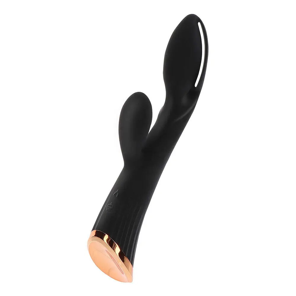 Toyjoy silicone black rechargeable rabbit vibrator - peaches and screams