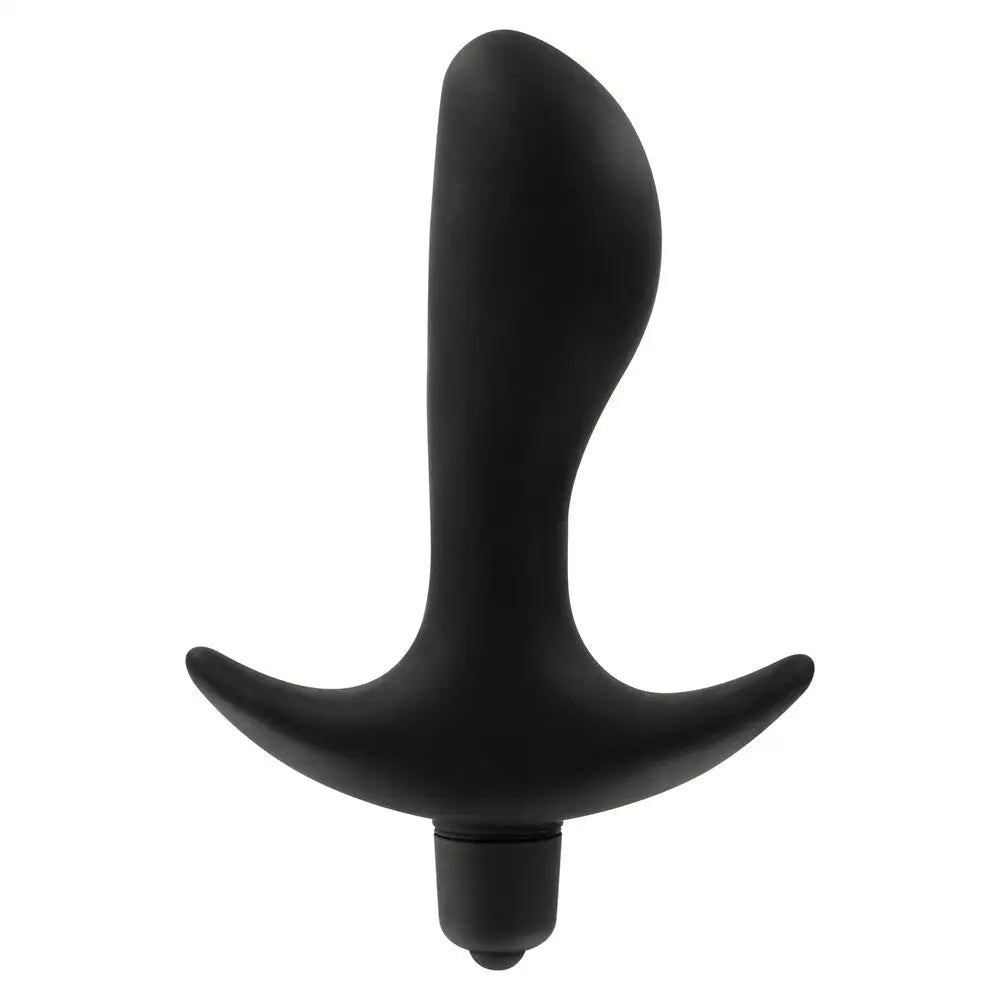 Toyjoy silicone black vibrating medium butt plug for beginners - peaches and screams