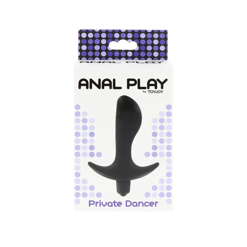 Toyjoy silicone black vibrating medium butt plug for beginners - peaches and screams