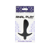 Toyjoy silicone black vibrating medium butt plug for beginners - peaches and screams