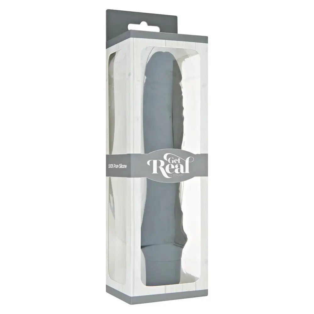 Toyjoy silicone black vibrating realistic dildo 9.8 inch - peaches and screams