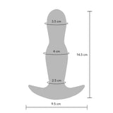 Toyjoy silicone blue inflatable vibrating remote butt plug - peaches and screams
