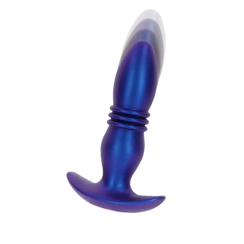 Toyjoy silicone blue rechargeable thrusting butt plug - peaches and screams