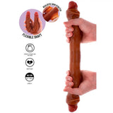 Toyjoy silicone foreskin double dong 18 inches - peaches and screams