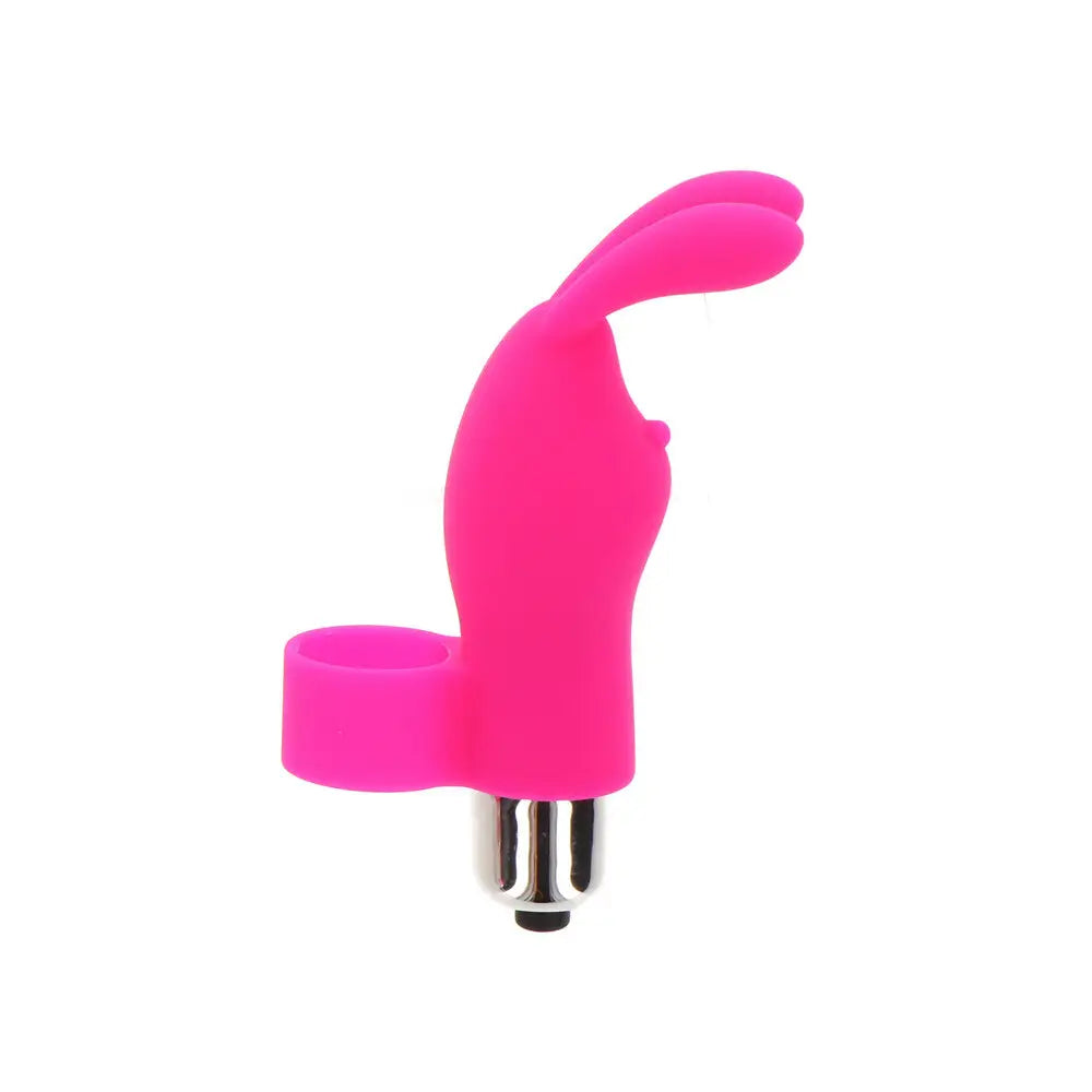 Toyjoy silicone pink bunny mini finger vibrator 4.25 inch - peaches and screams
