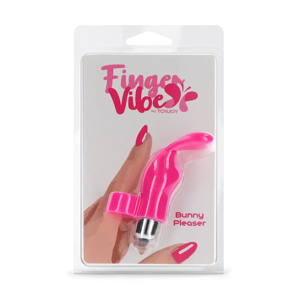 Toyjoy silicone pink bunny mini finger vibrator 4.25 inch - peaches and screams