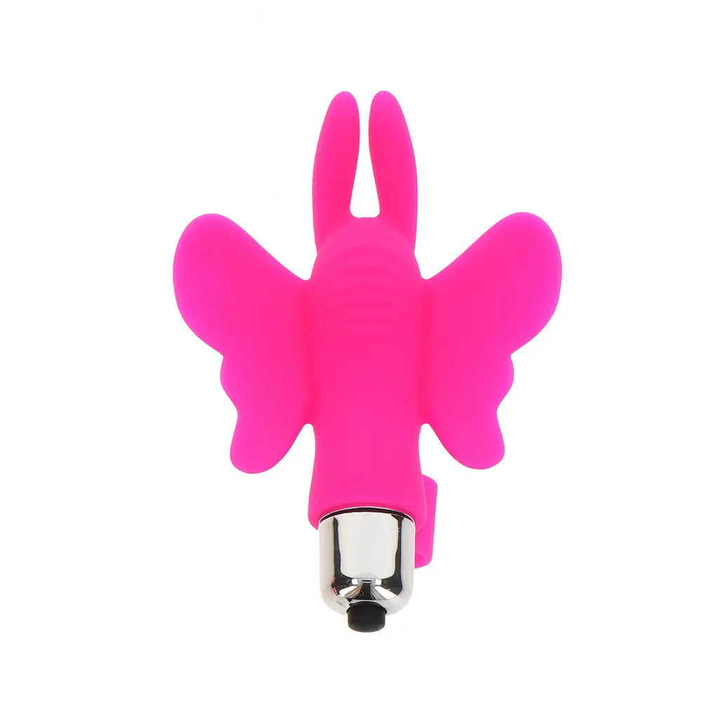 Toyjoy silicone pink butterfly mini finger vibrator - peaches and screams