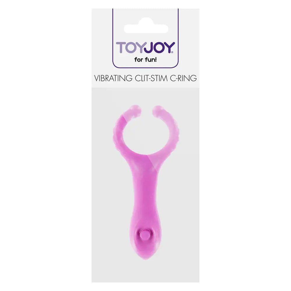Toyjoy silicone pink vibrating cock ring with clit stim - peaches and screams