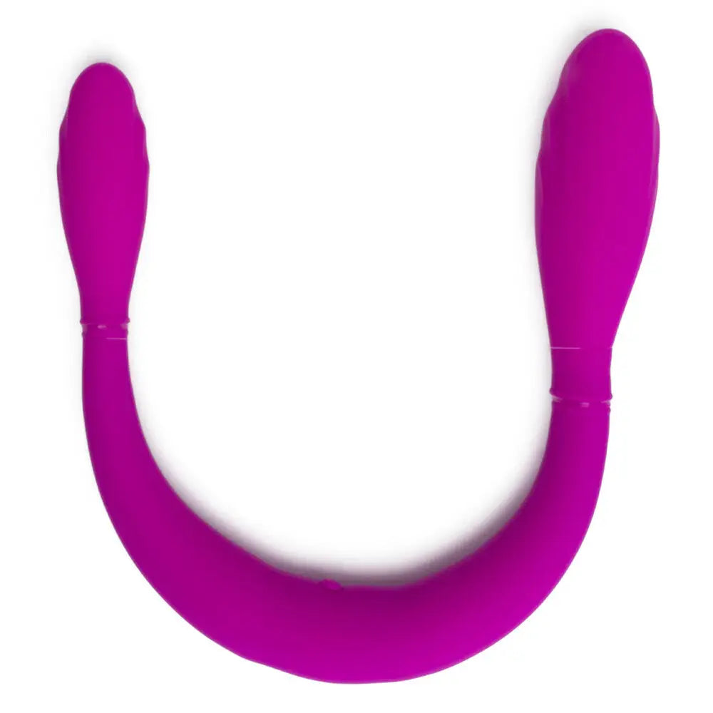 Toyjoy silicone purple rechargeable double dildo - peaches and screams