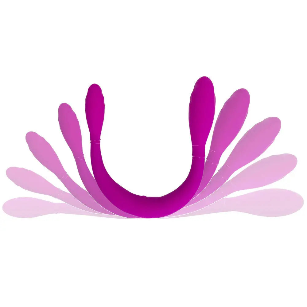 Toyjoy silicone purple rechargeable double dildo - peaches and screams