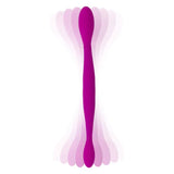 Toyjoy silicone purple rechargeable double dildo - peaches and screams