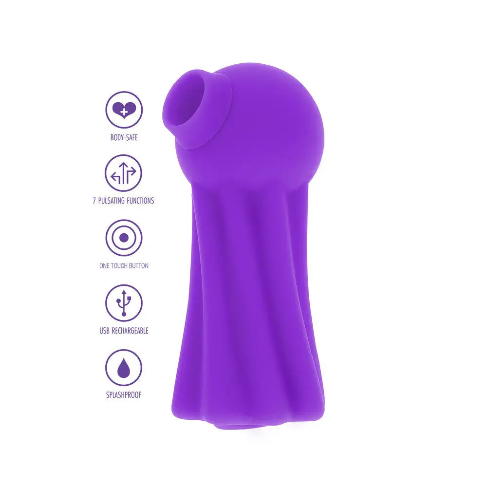 Toyjoy silicone purple rechargeable pulsating vibrator - peaches and screams