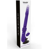 Toyjoy silicone purple rechargeable thrusting vibrator - peaches and screams